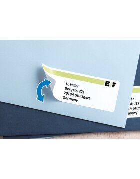 Etichette indirizzo A4 bianco 99,1x38,1 mm carta riposizionabile opaca 350 pz.