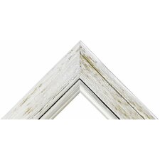 Marco de madera H660 blanco 20x60 cm espejo cristal