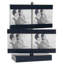 Rotating photo frame Turn in black for 8 photos
