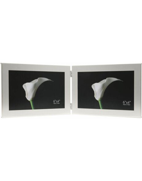 Cornice doppia in formato orizzontale Samana per 2 foto 10x15 cm