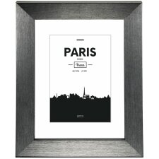 Marco de plástico París, gris contraste, 40 x 50 cm