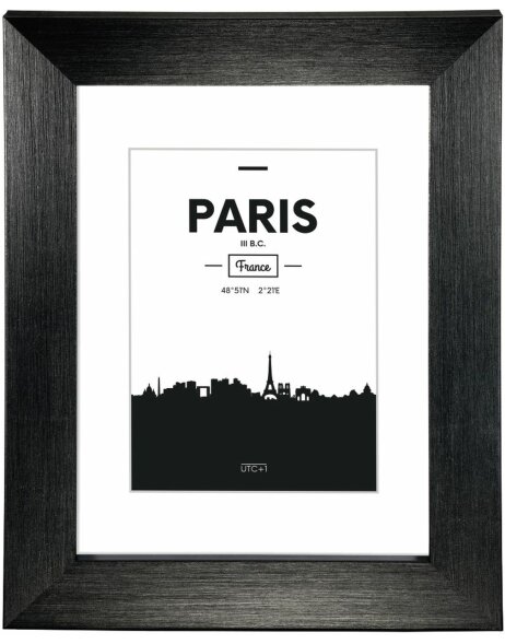 Plastikowa ramka Paris, czarna, 15 x 20 cm