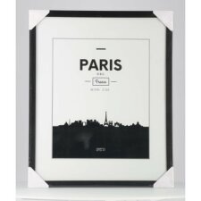 Marco de plástico París, Negro, 40 x 50 cm