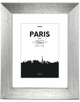 Cadre plastique Paris, argent, 10 x 15 cm
