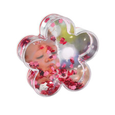 Glitter Flower Glitter Globe in flower shape