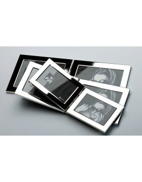 silvered Emily photo frame and double frame