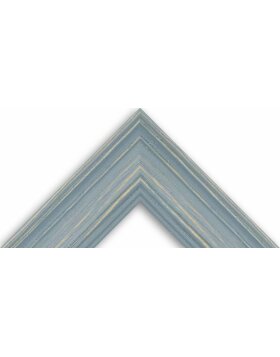 Holzrahmen H470 blau 10x10 cm Antireflexglas