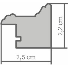 Holzrahmen H470 schwarz 10x20 cm Antireflexglas
