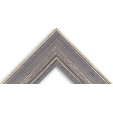 Marco de madera H470 gris 13x13 cm cristal antirreflejos