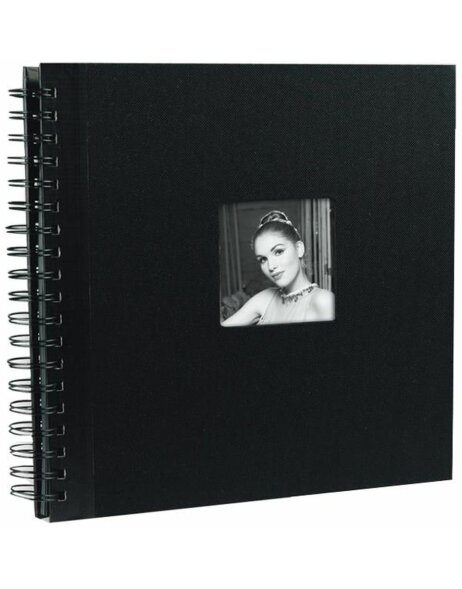Album &agrave; spirales 31x31 cm noir avec 40 pages