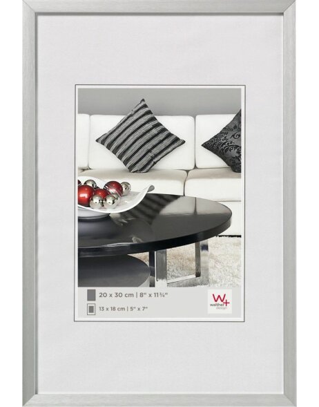 Walther XL cadre alu Chair 40x60 cm argent&eacute;