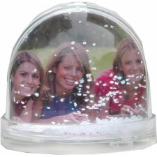 Acryl - glitter bolletje sneeuw 6,5 cm