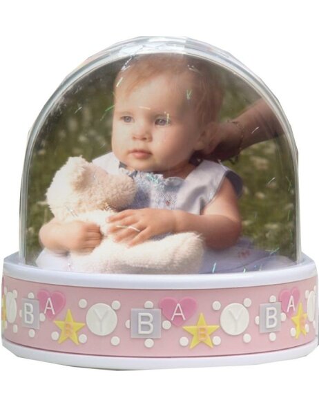 Kula fotograficzna Baby Pink z r&oacute;żową podstawką 6,5 cm
