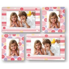 Self-adhesive photo frame for 10x15 cm in set of 4