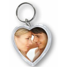 ZEP Heart pendant in acrylic for key