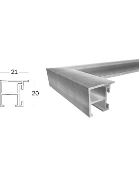 Spacy aluminium frame 70x100 cm staal
