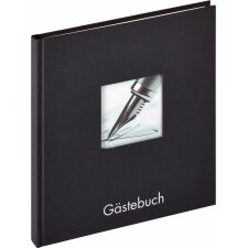 Walther Gästebuch Fun schwarz 23x25 cm 72 weiße Seiten