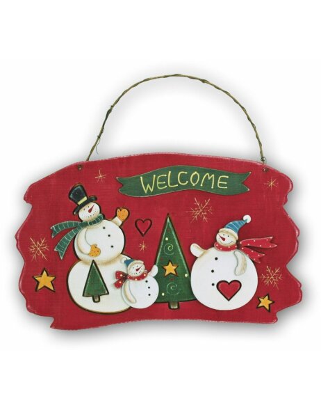 Christmas door plate WELCOME