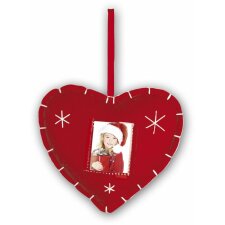 christmas decoration HEART 3,5x4,5 cm