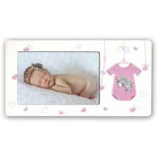 Cadre bébé Iago rose 10x15 cm