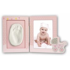 Baby Footprint Set Pollicina 10x15 cm pink
