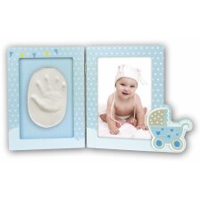 Set dempreintes bébé Pollicino 10x15 cm bleu
