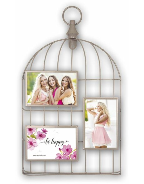 Bird cage frame Vire 3 pictures 10x15 cm