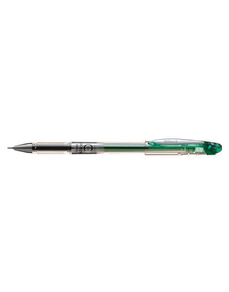 Długopis żelowy Slicci z końc&oacute;wką igłową 0,2 mm w kolorze zielonym