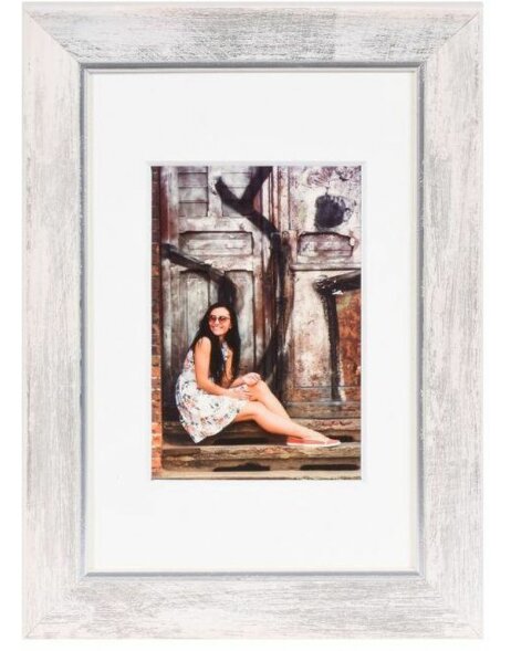 wooden frame Aimee white 10x15 cm