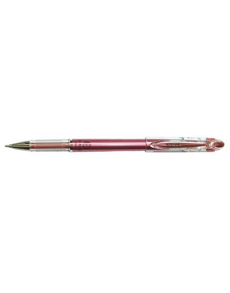 Metaliczny długopis żelowy z serii Slicci metaliczno-czerwony