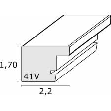 Cornice per quadri Deknudt S41V Profilo di blocco per cornici in plastica
