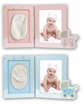 Baby Footprint Set blue and pink