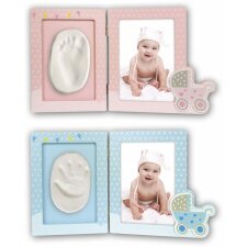 Baby Footprint Set blue and pink