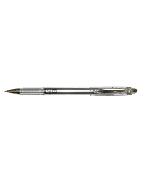 Gel pen from the Slicci series in metallic silver