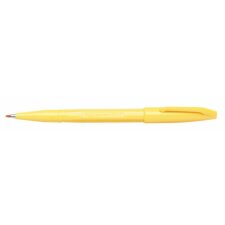 Penna con punta in fibra Pentel SIGN PEN gialla 0,8 mm di larghezza del tratto