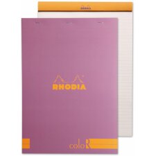 Block Rhodia coloR A4 lined 70 sheets purple - lilac