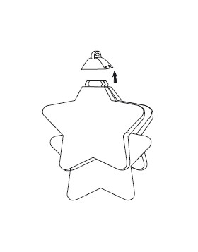 Pendentif photo étoile de Noël 7x9 cm