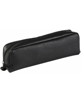 Pencil case Used leather black rectangle