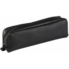 Pencil case Used leather black rectangle