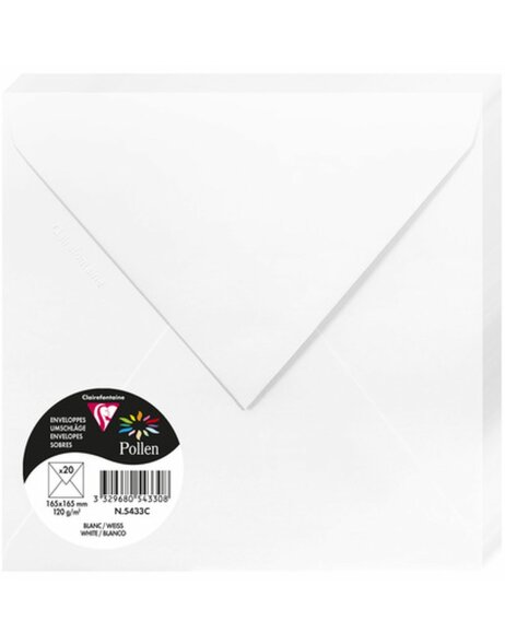 Enveloppes blanches 165x165 mm - 5433C
