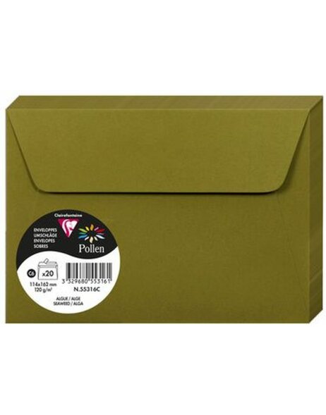 envelopes POLLEN alga 114x162 mm - 55316C