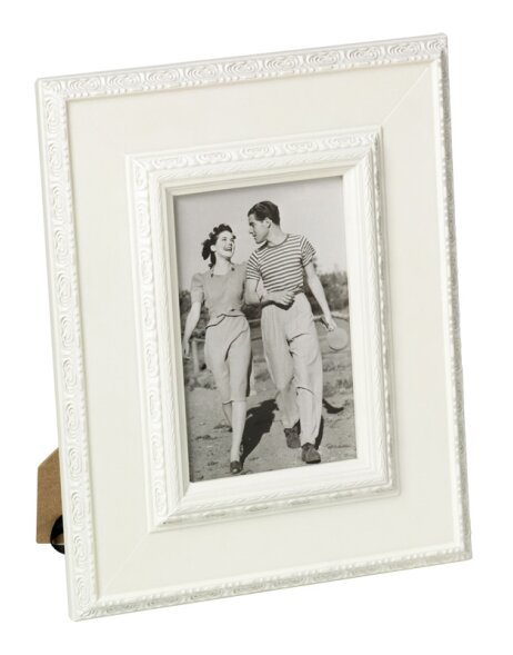 Picture frame antique jersey 13x18 cm white