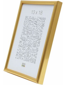Plastic frame S011 gold 15x20 cm