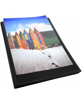 Visor folder made of PP 500µ with 30 sleeves Kreacover, for A4 format - black