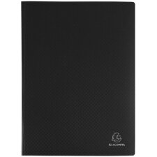 View folder made of soft PP 300? grained with 60 sheets, opaque, for A4 Black
