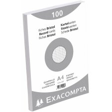 Karty indeksowe kwadratowe DIN A4 100 sztuk pakowane termicznie białe