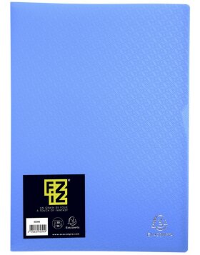 PP visor with 30 pockets Fizz A4 - Blue