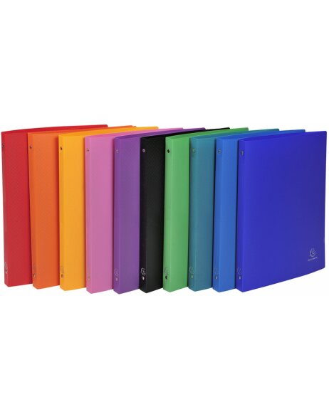 Ring Binder PP opaque with 4 rings 15mm A4 assorted colors