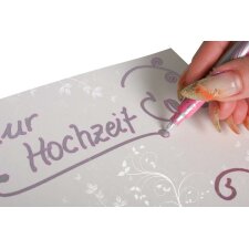 świetny magiczny długopis w kolorze srebrno-fioletowym Pentel Outline Marker
