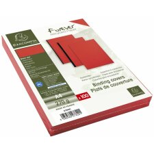 100 Pack - Ever Cover A4 270g Red